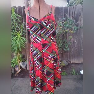 Trashy Diva Red Plaid Dress